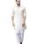 Svanik Cream Blended Solid Men's Fashion Pathani Kurta
