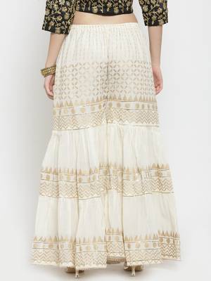 Off-white printed cotton palazzo-pants 4