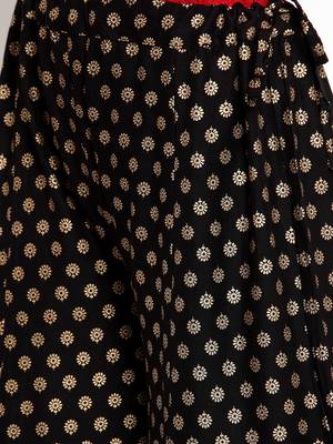 Black printed rayon palazzo-pants 5