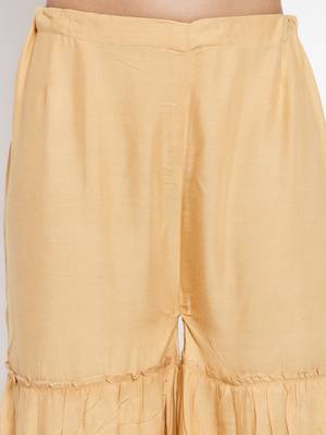Fawn plain rayon palazzo-pants 4
