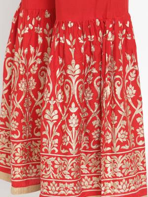 Red printed rayon palazzo-pants 5