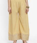 Fawn plain rayon palazzo-pants