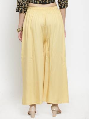 Fawn plain rayon palazzo-pants 4