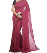 Pink Weaving Work Cotton Handloom Saree With blouse peice