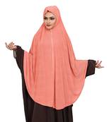 JSDC Women Polka Dot Printed Organic Jersey Abaya Hijab