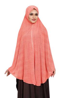 JSDC Women Polka Dot Printed Organic Jersey Abaya Hijab 5