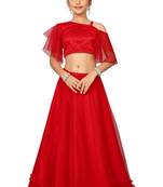 Kids Red Wedding Wear Lehenga Choli For Girls 
