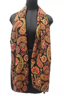 DesiButik Trends Appealing Muslin Fabric Black Printed women scarf/Stoles With Tassels