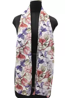 DesiButik Trends Gorgeous Muslin Fabric Multicolor Printed women scarf/Stoles With Tassels