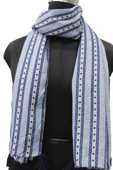 DesiButik Trends Stunning Muslin Fabric Multicolor Printed women scarf/Stoles With Tassels