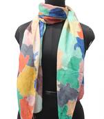 DesiButik Trends Splendid Muslin Fabric Multicolor Printed women scarf/Stoles With Tassels