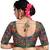 Multicolor Flower  Embroidered Cotton Silk Readymade Saree Blouse