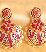 Beautiful Matte Finish Ruby Earrings