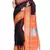 Black Zari Work Cotton Silk Handloom Saree With blouse piece