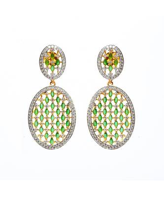 Green Artificial earring 1