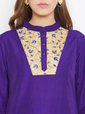Purple embroidered silk tunics 5