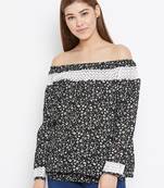 Black printed georgette tunics