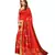 Orange Art Silk Printed Saree With Blouse For Women