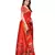 Orange Art Silk Printed Saree With Blouse For Women