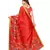 Orange Art Silk Printed Saree With Blouse For Women