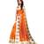 Orange Art Silk Printed Saree With Blouse For Women