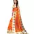 Orange Art Silk Printed Saree With Blouse For Women