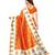 Orange Art Silk Printed Saree With Blouse For Women