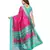 Blue Art Silk Printed Saree With Blouse For Women