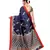 Blue Art Silk Printed Saree With Blouse For Women