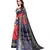 Red Art Silk Printed Saree With Blouse For Women