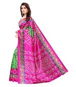 Green Art Silk Printed Saree With Blouse For Women
