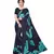 Blue Georgette Printed Saree With Blose For Women