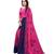 Pink Georgette Printed Saree With Blose For Women