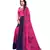Pink Georgette Printed Saree With Blose For Women