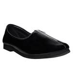 Vardhra Men's Black Patent Leather Casual Mojari/Jutti