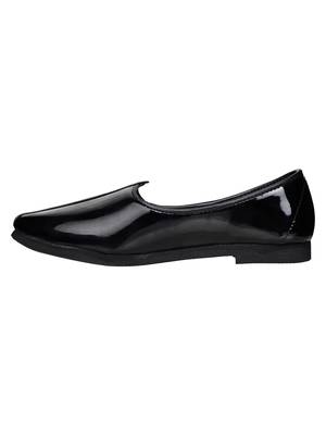 Vardhra Men's Black Patent Leather Casual Mojari/Jutti 3