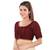 Salwar Studio Women's Dark Maroon Art Silk Readymade Saree Blouse
