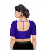 Salwar Studio Women's Royal Blue Art Silk Readymade Saree Blouse