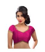Salwar Studio Women's Magenta Art Silk Readymade Saree Blouse