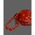 Ada Hand Embroidered Red Georgette Lucknow Chikankari Potli With Pearl Work-A614414
