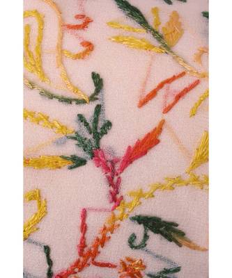 Ada Hand Embroidered Powder Pink Georgette Lucknow Chikankari Potli-01A5493 3