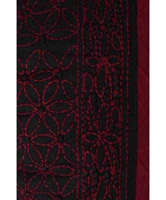 Ada Hand Embroidered Black / Red Cotton Lucknow Chikankari Potli- A614418 2