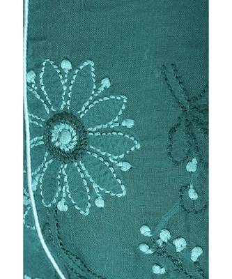 Ada Hand Embroidered Green Cotton Lucknow Chikankari Potli- A608521 4