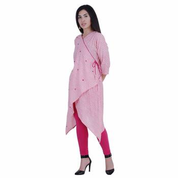 Pink printed cotton cotton-kurtis 4