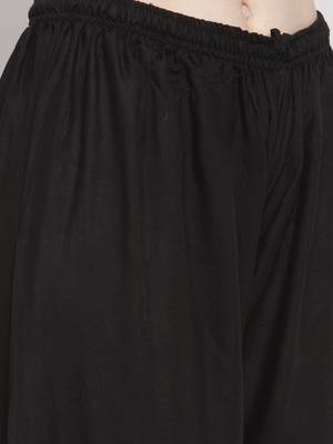 Black printed rayon palazzo-pants 5