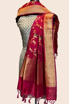 Pure Kataan Silk Tilfi Banarasi Dupatta
