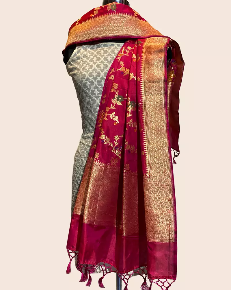 Pure Kataan Silk Tilfi Banarasi Dupatta