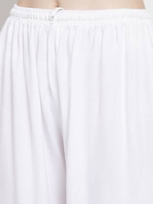 White printed rayon palazzo-pants 5