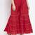 Red plain rayon palazzo-pants