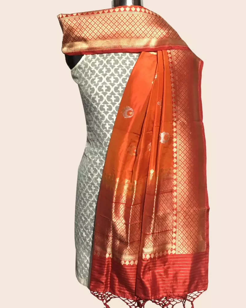 Pure kataan silk kadhuwa banarasi dupatta